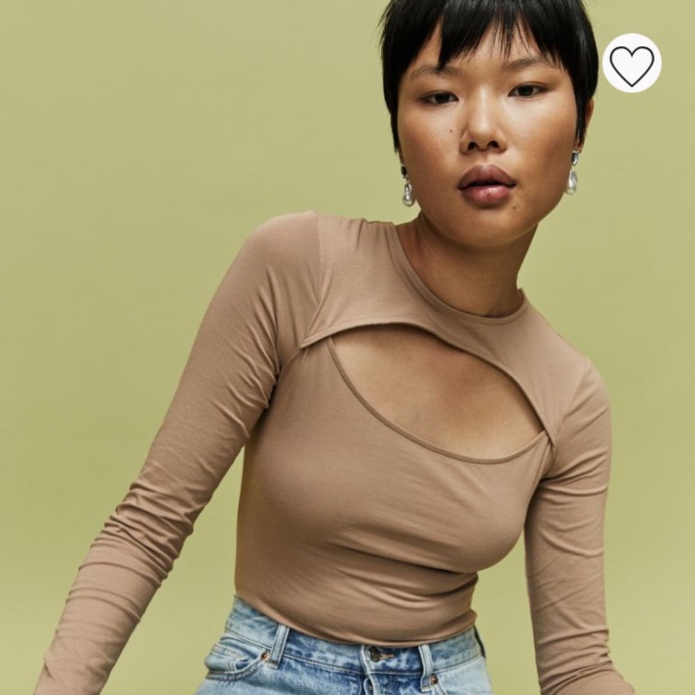 H&M nude bodysuit NWT- closet staple piece